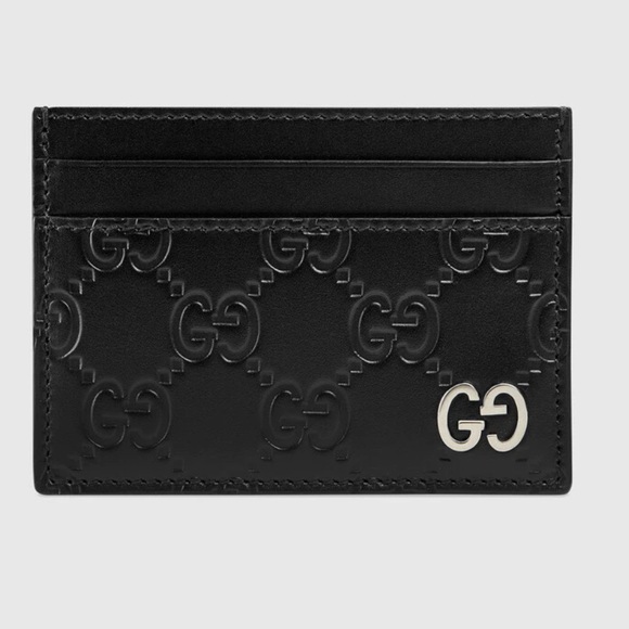 Gucci Accessories Men Signature Gucci Card Case Black Poshmark